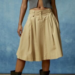 Urban Oufitters NWT BDG Fern Pleated Khaki Skirt Size S